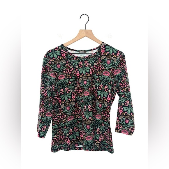 J.MCLAUGHLIN Manor Floral Signature Tee Size Large - Picture 9 of 10